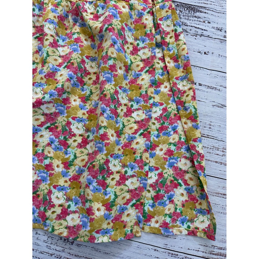 LUSH Floral Print Square Neck Tie Front Maxi Dress‎ Women's Size M - Picture 6 of 8
